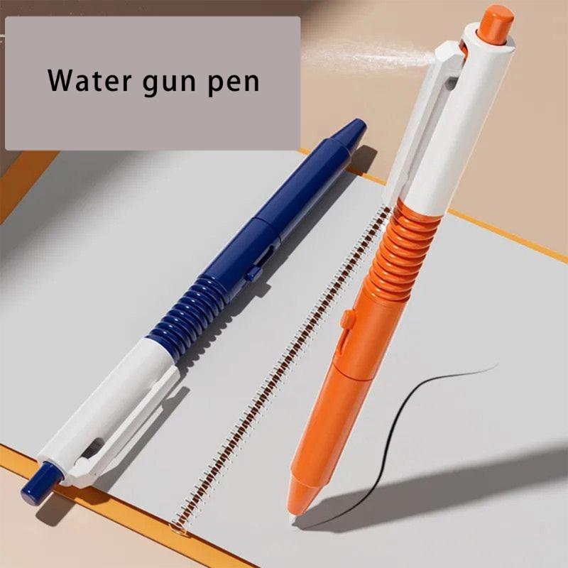 3/6/9pcs Black Ink Ballpoint Pen Squirting Toy Smooth Writing Pen Water Sprays Pen Writable Pen for School Office