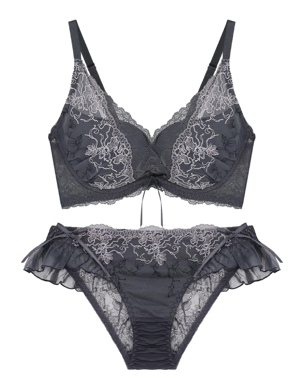 

Два Хатч Бюстгальтер и Трусики Улучшает Подмышечную область Высокий Верх и Низ Угольный Комплект B, Жир, Безболезненный, Бока, Подчеркивающий Декольте, Не Впивающийся, Комплект, c001a, B75,