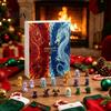 Unique Christmas Gifts Dragon Advent Calendar, 2D Countdown Box with Home Decor Accessories Acrylic Pendants, Festive Tree Hanging Decor, Holiday Gift