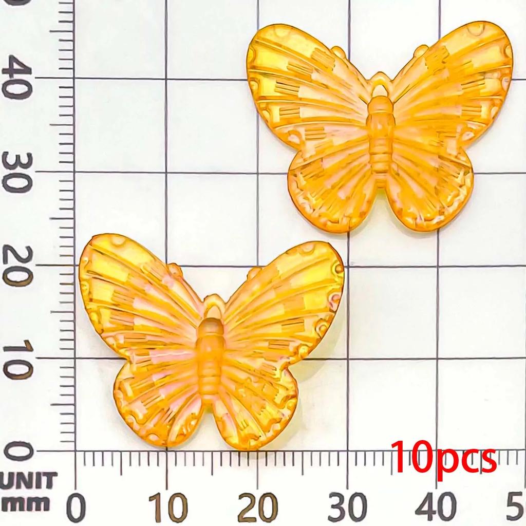 10/12pcs 22*30mm Colorful Butterfly Charms Acrylic Pendants for DIY Bracelet Necklace Earrings Jewelry Making Accessories