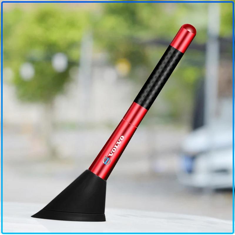 12cm Carbon Fiber Radio Car Antenna Auto Accessories sticker For Volvo 240 C70 S40 S50 S60 S70 S80 S90 V40 V50 V60 V90 XC40 XC60 XC90 Vnl Truck