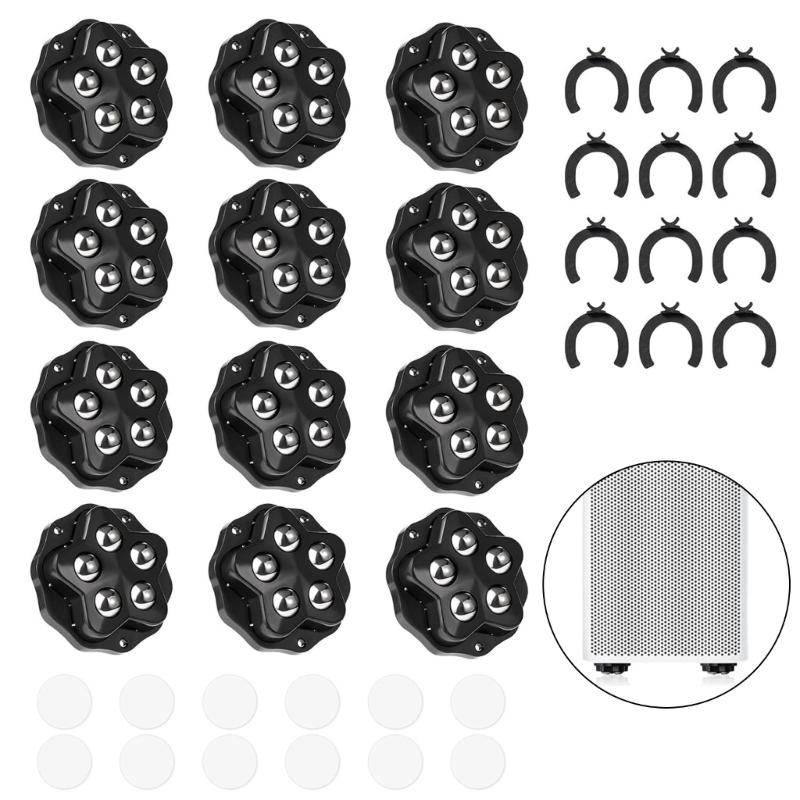 12pack Auto Adhesive Furniture Casters With 360 Degree Swivels Heavy Type Furniture Wheel Furniture Rollers With Steel