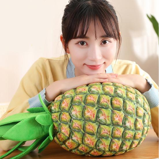 Pineapple Pillow Soft PP Cotton Filling Realistic Plushies Fruit Props Sofa Ornament Lovely Simulation Pineapple Stuffed Fruit Toy Home Decoration