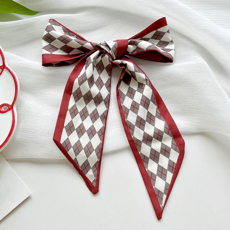 Long silk scarf, high-end new versatile hair tie streamer, atmosphere ribbon, spring and summer decorative scarf, tied bag streamer
