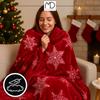 Christmas blanket, Christmas blanket, snowflake blanket, red, Christmas gift