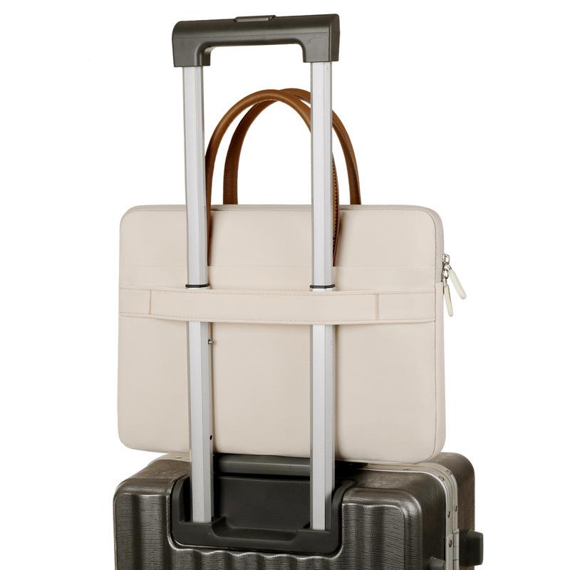 TS JYL laptop bag,Simple Laptop Handbag Women Custom Logo Notebook Business Briefcase