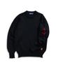 Geonjiulleunseu Crewneck Whole Garment Sweater - Black