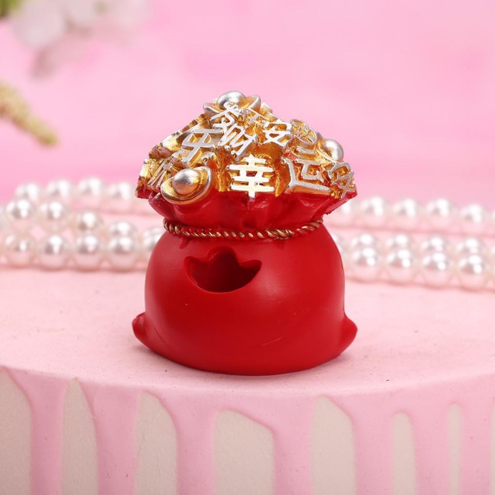 Bag Ornaments Good Luck Resin Cake Decoration Traditional Attract Wealth Artware Fortune Figurine Office Table Car Gifts