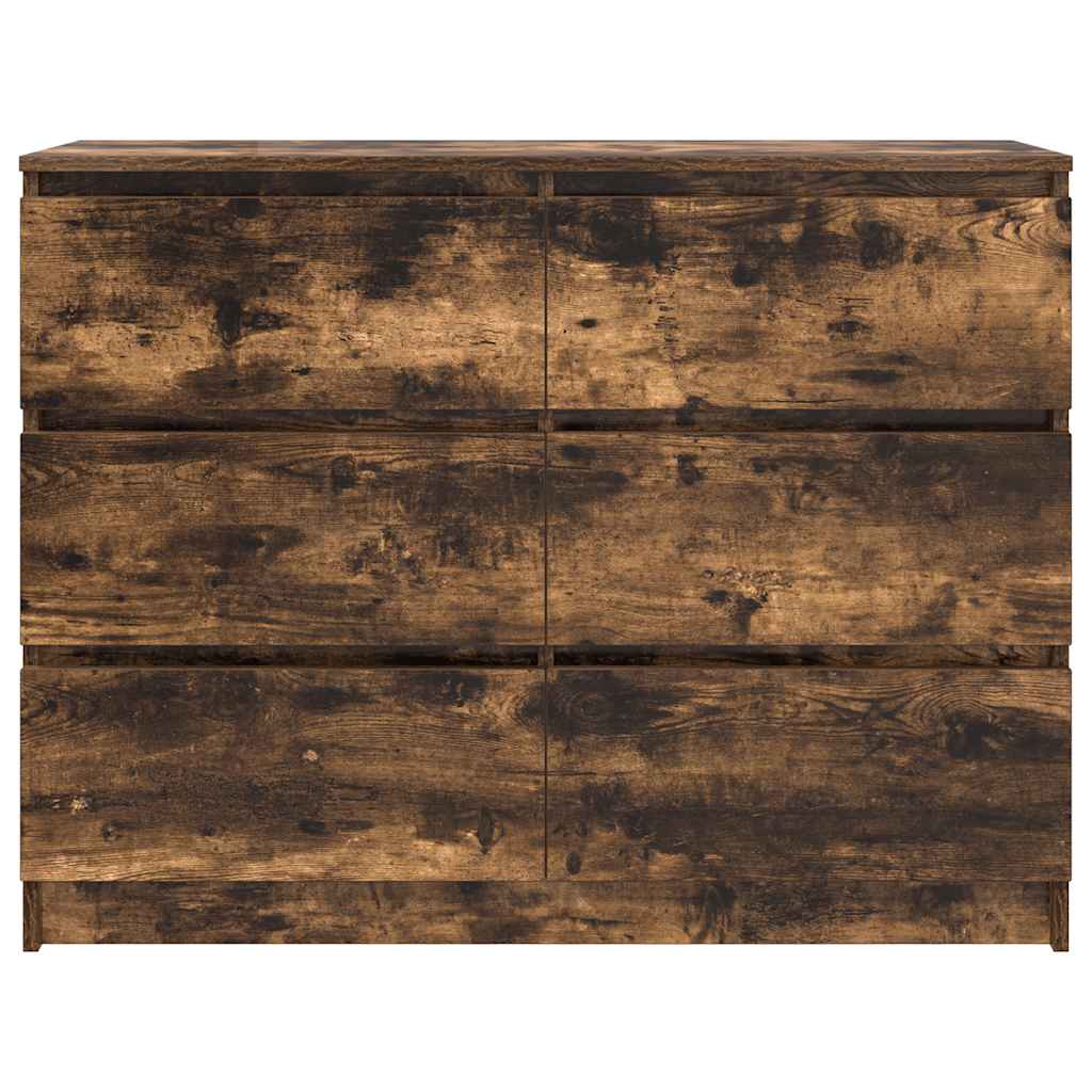 Sideboard Smoked Oak 100 x 35 x 76 cm Particle Board
