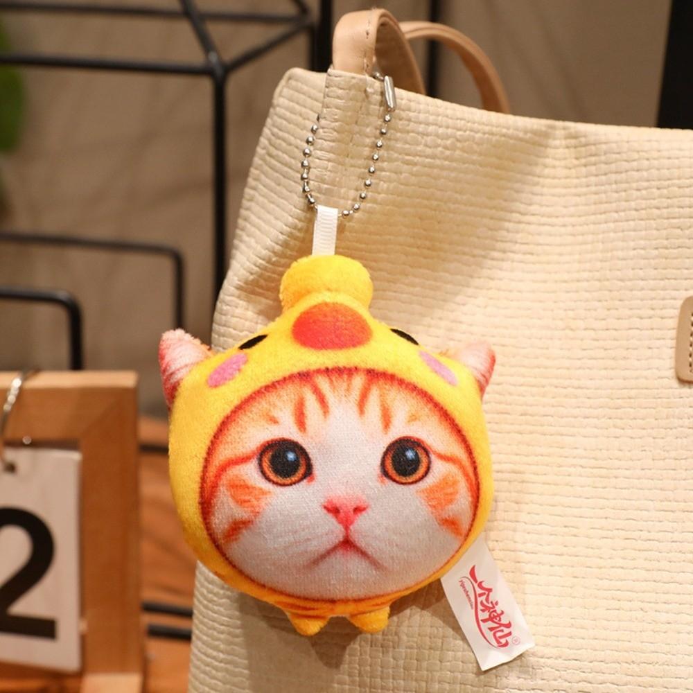 Food Style Kitten Pendant Plush Cartoon Cat Doll Gifts Keyring Pendant  Bag Hanging Ornament