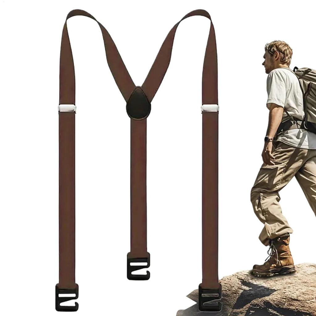Premium Suspenders Clip-on Y-Back Elastic Belt for Snowboarding Climbing Trekking Men's Winter Gear Fashion Accessories