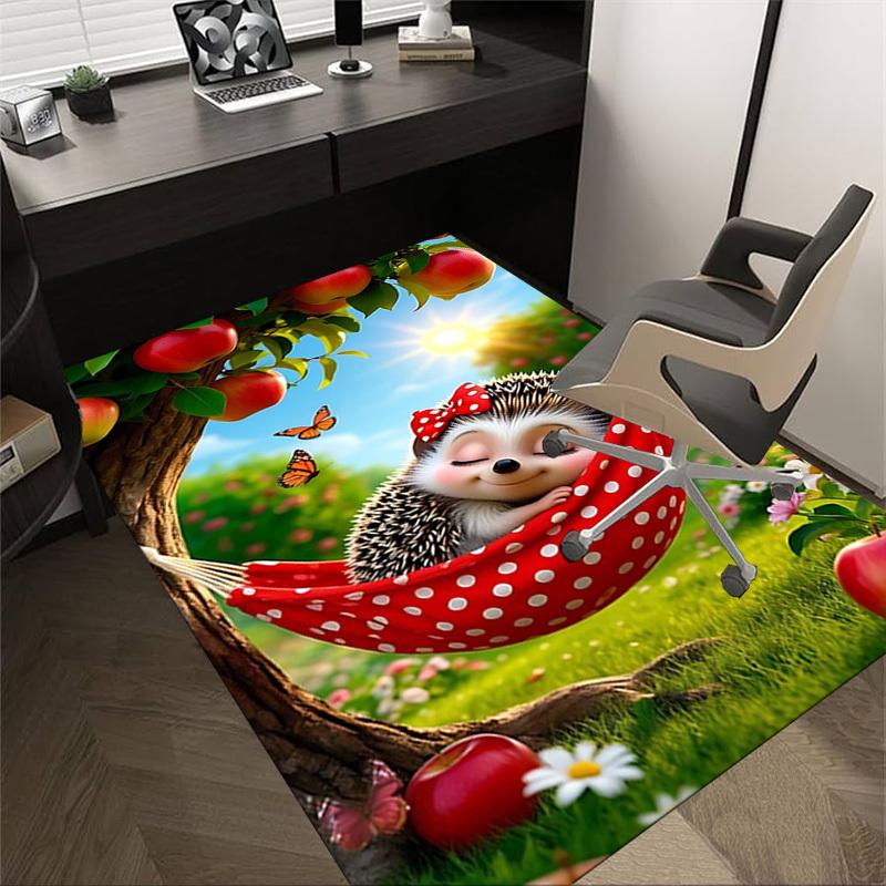 1PC Hedgehog, Hammock Extra Large Non Slip Floor carpet, Office, family, bedroom, Studio Large Area Rug Indoor Rugs, Vibrant Colors