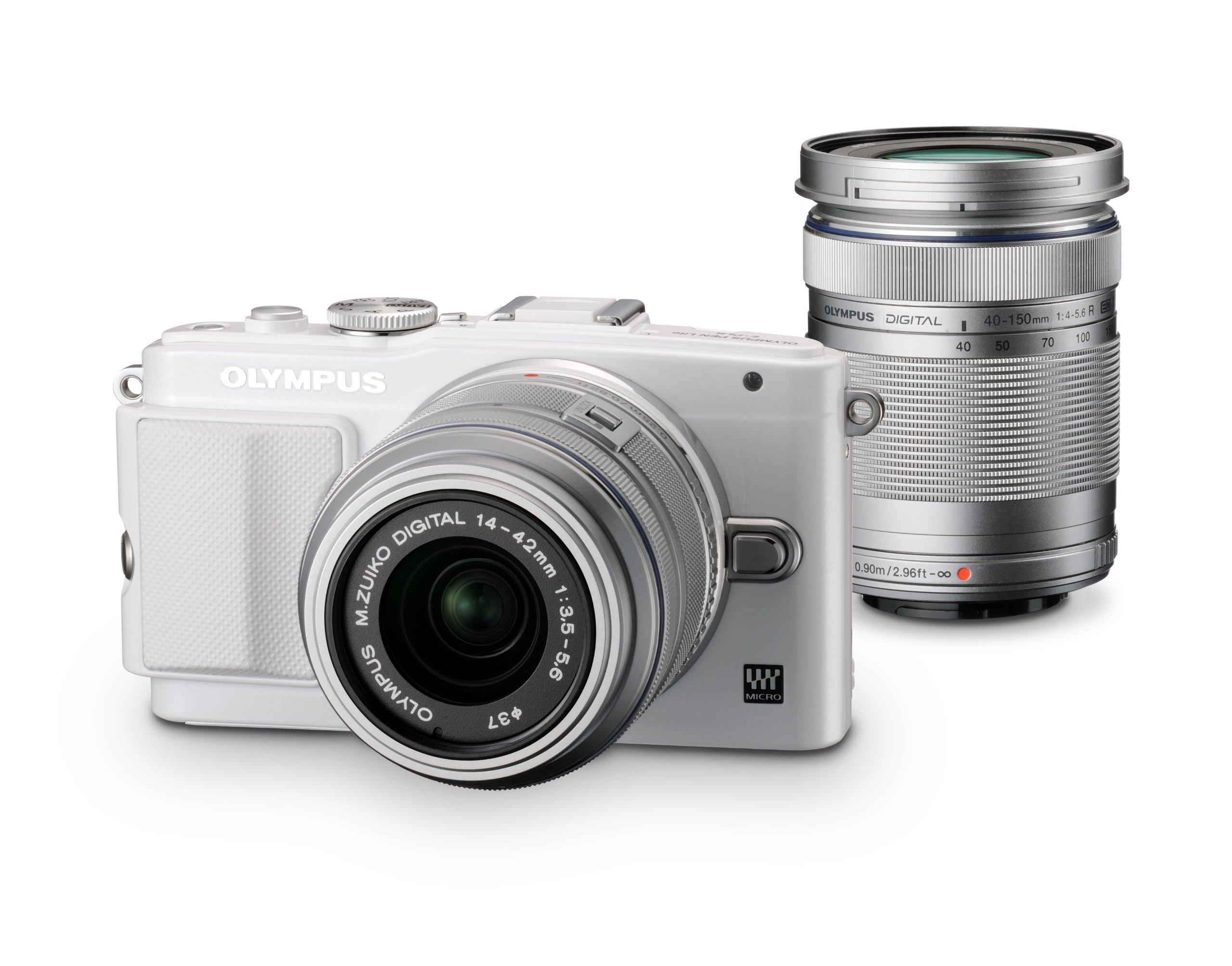 

OLYMPUS Mirrorless PEN Lite Double Zoom Kit White DZKIT WHT E-PL6 E-PL6 білий
