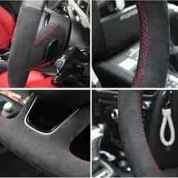 Genuine Leather Suede Car Steering Wheel Covers Braids for Mercedes-Benz a 45 C E S 43 63 CLA AMG CLS SLC GLA GLE GLS