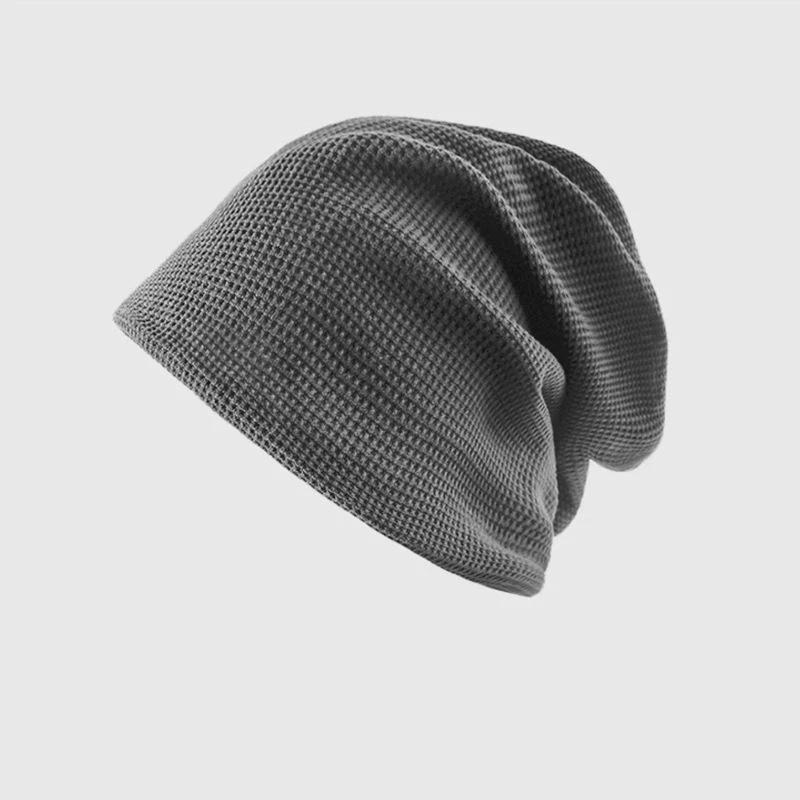 Casual Keep Warm Thin Knit Hat Cute Outdoor Cold Cap Ear Protection Warm Stack Hat For Men Women