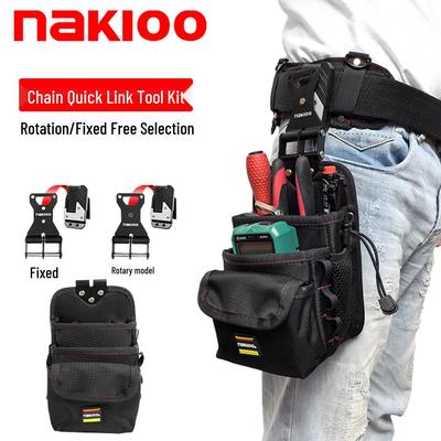 Nakioo Quick-Release Rotating Electrician Waist Tool Bag with Chain Buckle