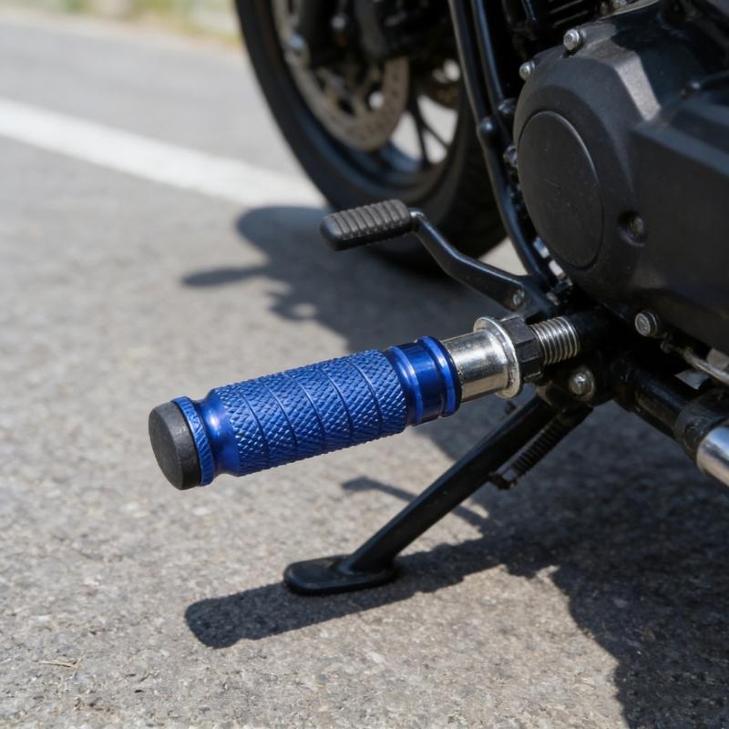 Universal Aluminum Foot Pegs with Anti Slip Design & Easy Installation Modification Part for Motorcycles & E Bikes