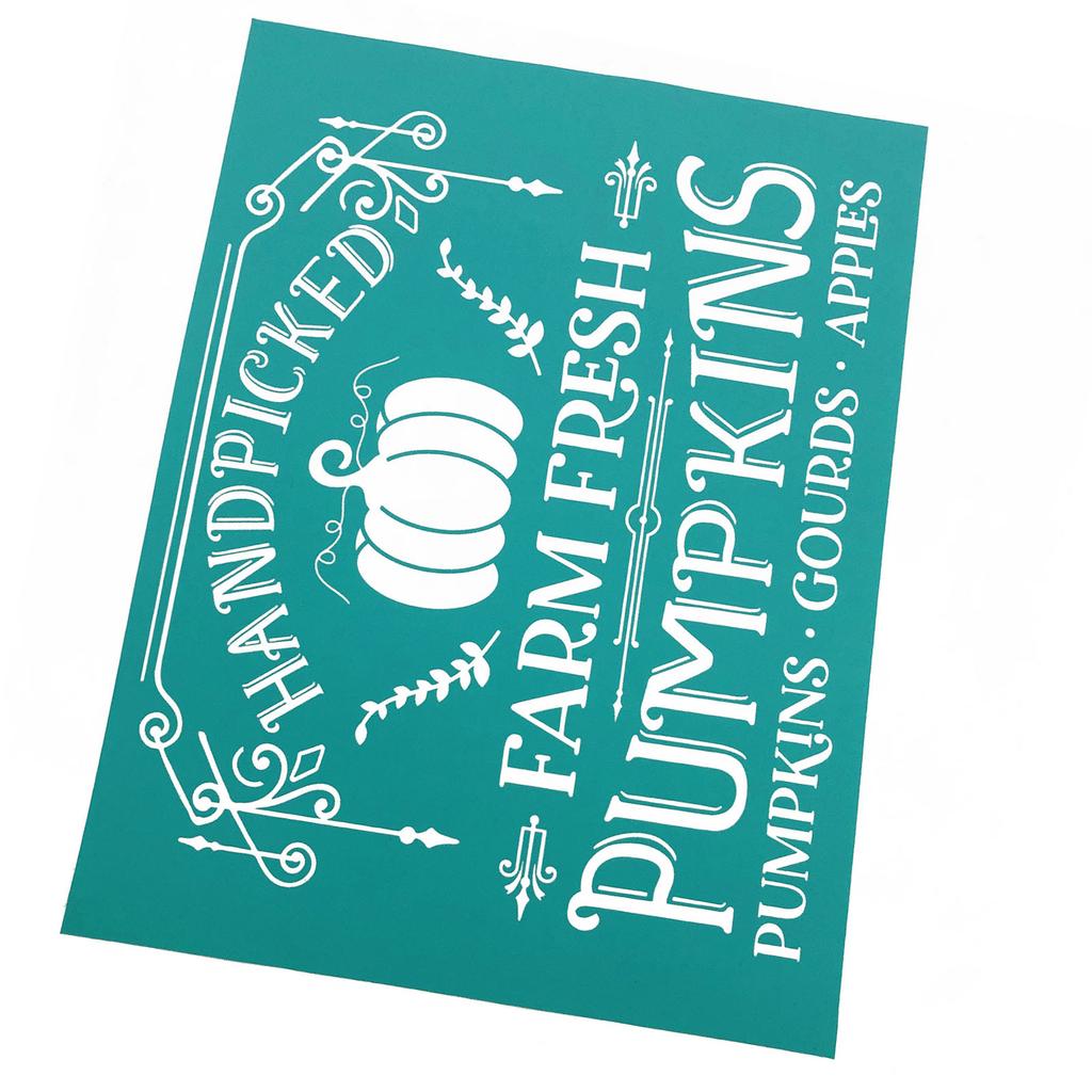 Handpicked Pumpkin Silk Screen Stencils Reusable Silkscreen-Print Kit Mesh-Transfers Stencils DIY Window T-Shirt-Decor