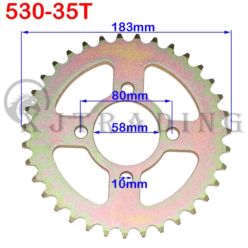 530 Chain 28T/31T/32T/35T/37T/40T/41T/45T Teeth Rear Sprocket For ATV Quad Pit Dirt Bike Buggy Go Kart Motorcycle Motor Parts