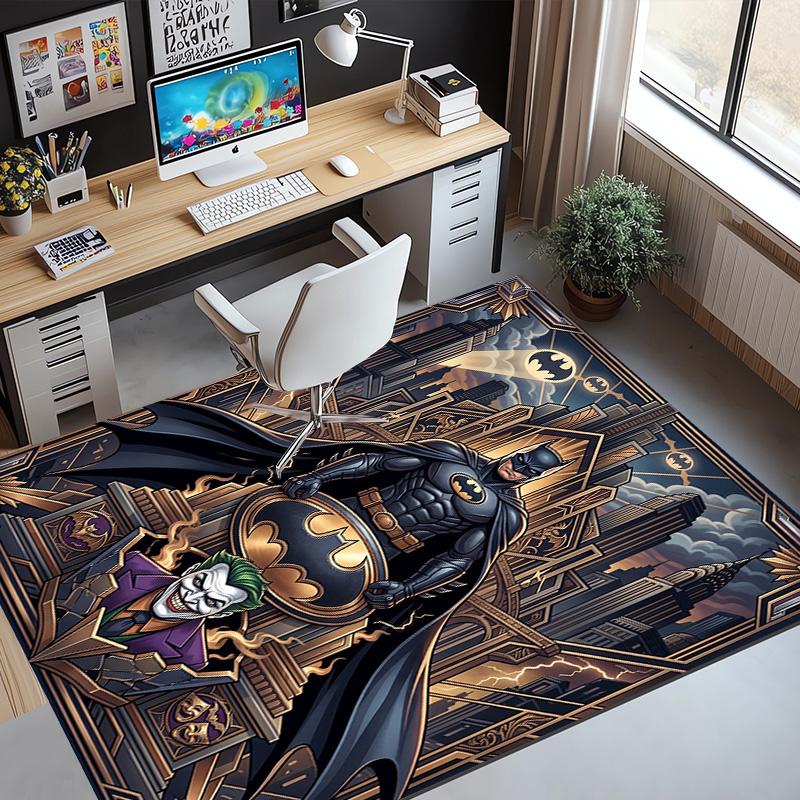 Batman Pattern Rug, Indoor/Outdoor Mat, for Picnic, Gameroom, Bedroom, Office, Living Room, Home Decor Carpet, Birthday Gift