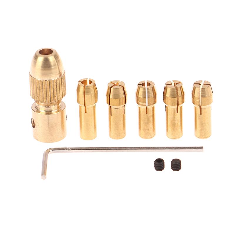 7 bucăți/set 2,35/3,17/2/4,05/5,05 mm adaptor pentru mini mandrine pentru burghie din alamă