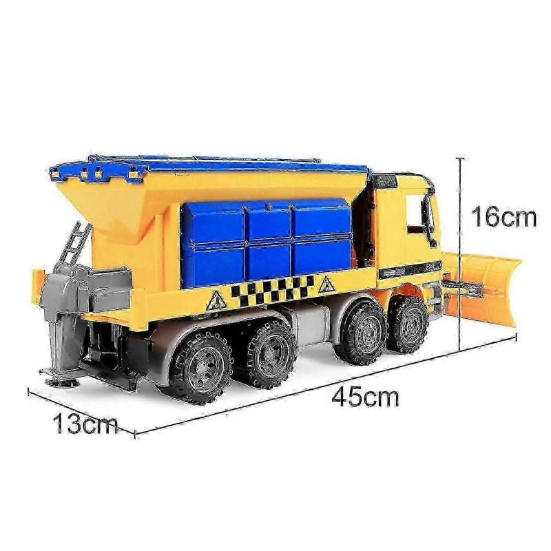 Friction Powered Snow Removal Plow Truck Construction Toy,Inertia Repair Car Toy, Engineering Vehic