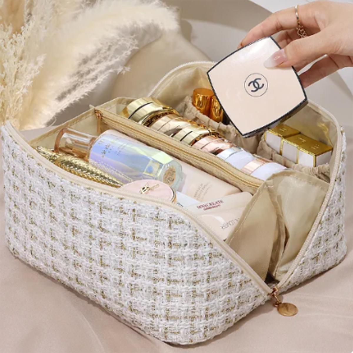 

Дорожная косметичка большой вместимости - косметичка, водонепроницаемая косметичка из искусственной кожи, женская портативная дорожная косметичка с ручкой