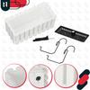 Flowerpot Balcony Terrace Box with Hooks Irrigation System White 40cm