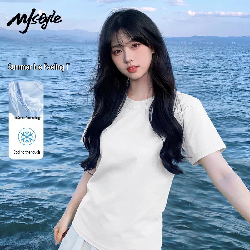 MJ STYLE Women s Cool Touch Slim Fit Short Sleeve T-Shirt L