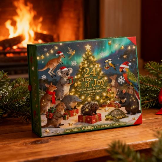 Australian Wildlife Advent Calendar 24-Day Countdown Box Multifunctional Decoration for Family Fun And Holiday Atmosphere