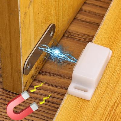 Kitchen Magnetic Cabinet Door Catch with Mounting Screw Furniture Cupboard Drawer Closures Latches Magnet Snap Door Lock Catches