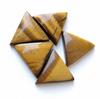 Smooth Golden-Brown Tiger Eye Cabochon, Triangle Cut for Jewelry Making