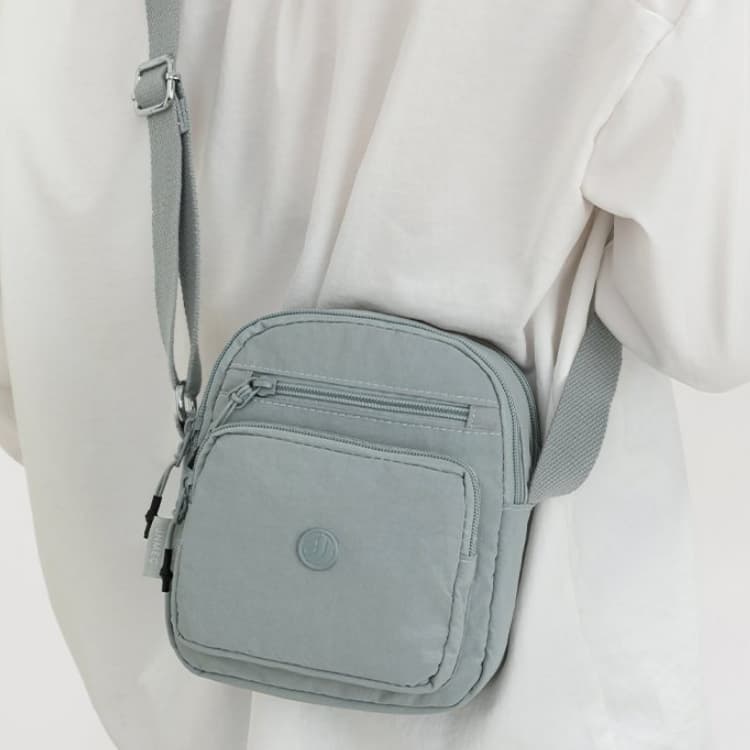 Borsa a tracolla da donna in nylon con tasche multiple