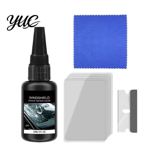 Windshield Curing Film And Scraper Car Repair Kit, Quick Fix Window Crack Restoration Tool, DIY Glass Damage Restorer Improve Driving Safety