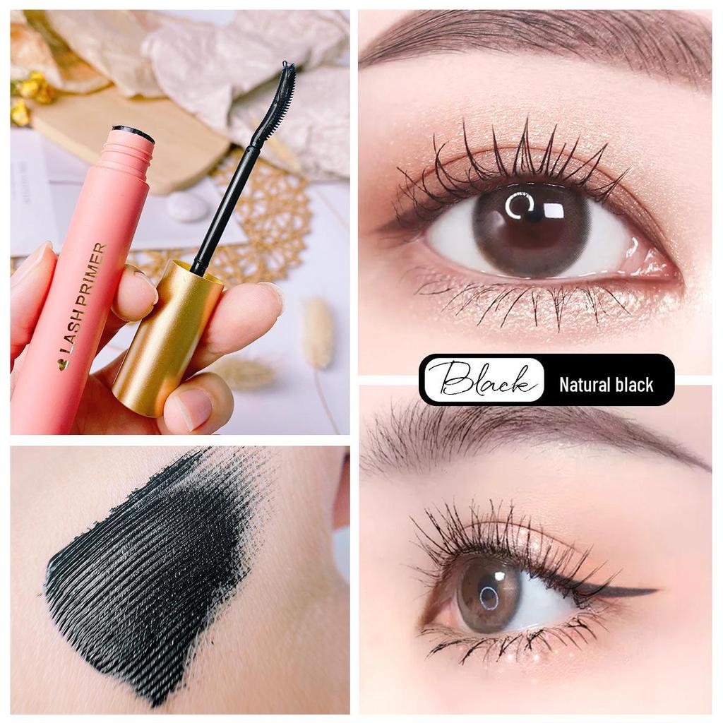Baisuya Long-Lasting Waterproof Mascara: Natural Lengthening, Smudge-Proof Curling Primer & Eyelash Growth Serum.