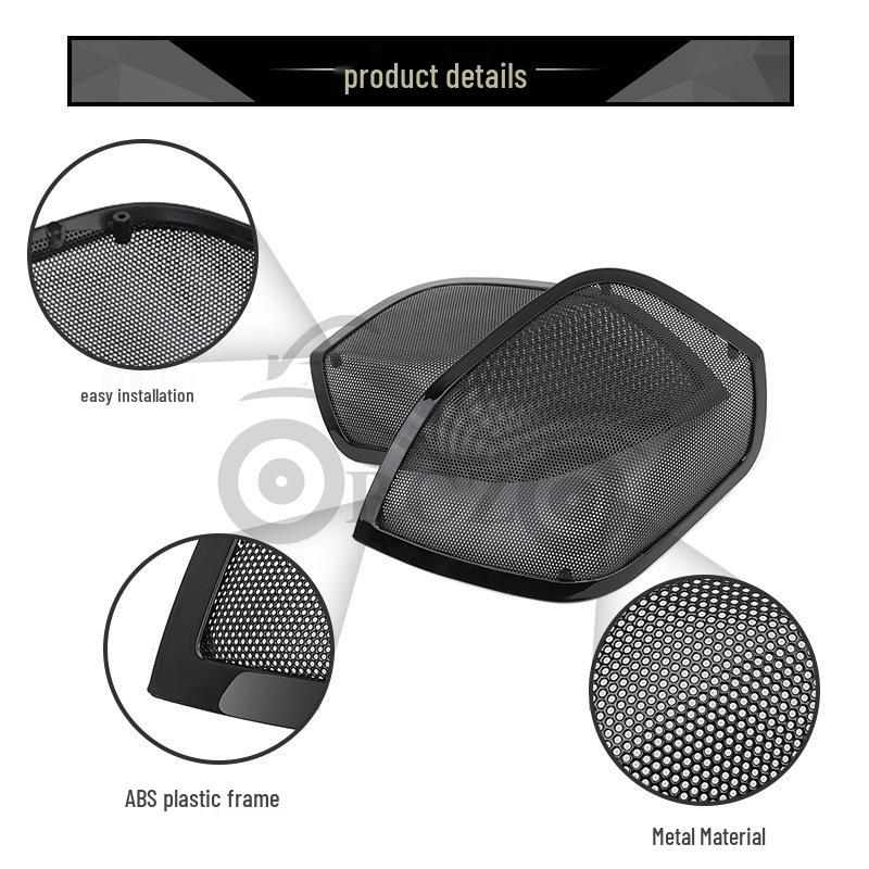 Black Horn and Audio Covers for Harley Big Glide (2014-2022) Side Boxes