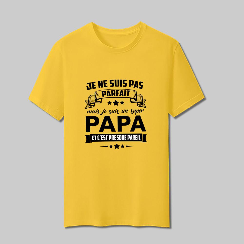 Im Not Perfect But Im A Great Dad Print Tshirt Casual Adult Tshirts Short Sleeve Unisexs Top Fathers Day Daddy Clothing