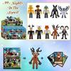 99 Nächte im Wald Actionfigur Hirsch Eule Ziege Figur Schreibtischdekoration Modell Ornamente Fans Geburtstagsgeschenke