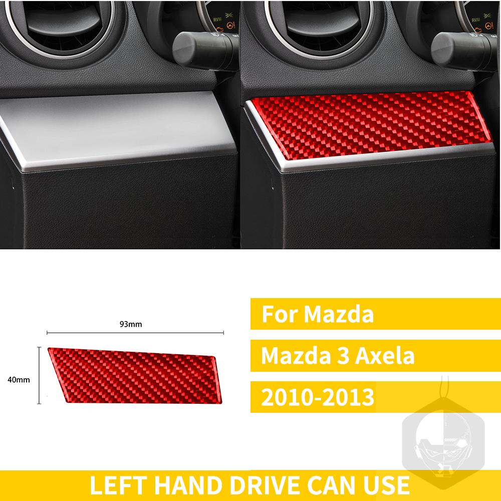 Red Carbon Fiber Whole Interior Stickers For Mazda 3 Axela 2010-2013 Car Accessories Dash Trim Gear Shift Console Cover Molding SW8