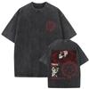 Washed Vintage Anime Hellsing Abraham Van Helsing Vampire Alucard Tshirts Men Women Fashion Casual Oversized T Shirt Streetwear