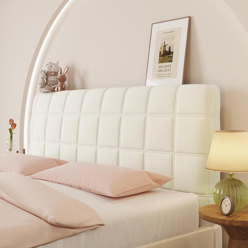 Plush Upholstered Bed Headboard Cover - Soft, Universal, Dustproof, Anti-Collision Protection Headboard Length 120cm