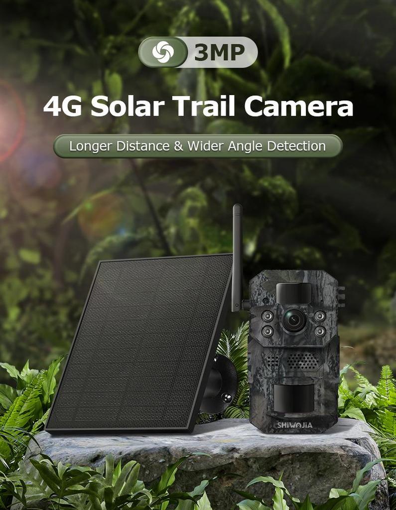 New 4G Solar-Powered Camouflage Hunting Camera with GPS & Infrared Monitoring