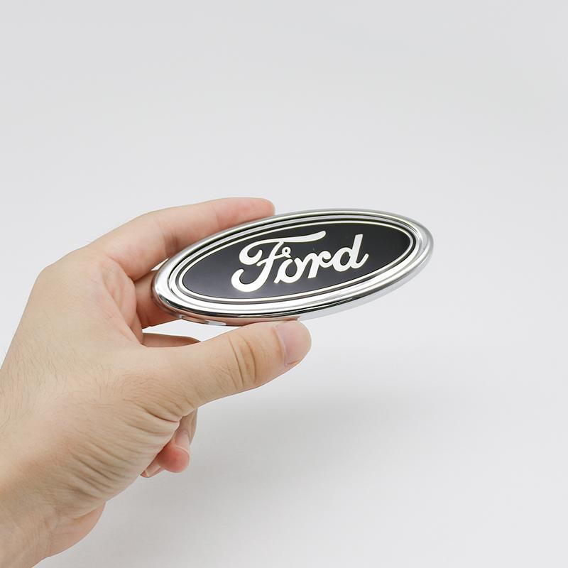 UIDT3 Ford Logo 11.5cm ABS Car Front Hood Bonnet Emblem Rear Badge Accessories Blue For Focus Fiesta Mondeo F150 Ranger Fusion Kuga