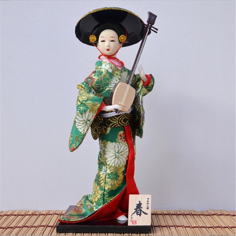 Ornamento de Brinquedo Kimono Japonês de 12 Polegadas para Decoração de Restaurante e Casa com Design Elegante Opcional