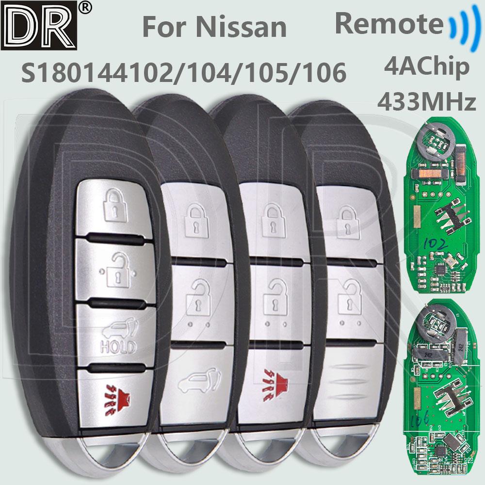 DR KR5S180144106 S180144105 S180144106 4A PCF7953M Chip 433MHz Keyless Go Car Remote Key For Nissan Rogue X-Trail 2014 2015 2016