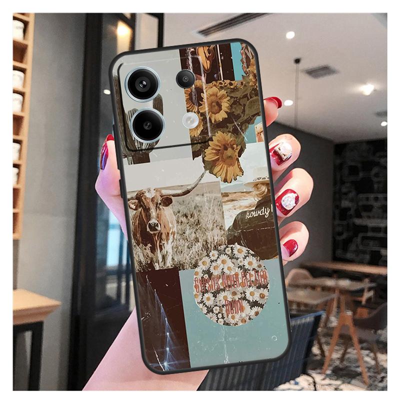 Western Cowgirl Cowboy Boho Aesthetic Case For Xiaomi Redmi Note 13 12 10 9 8 11 Pro 12S 11S 10S 9S Remdi 13C 9C 10C 12C Cover