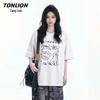 Camiseta Feminina TonLion 100% Algodão Corte Solto