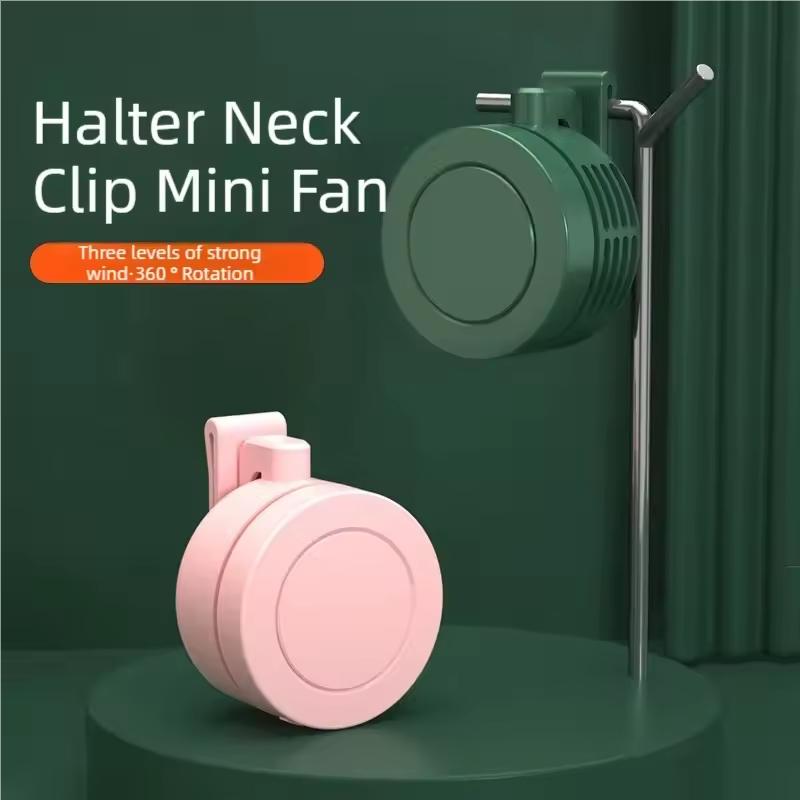 Portable Electric Fan Mini Handheld Rechargeable Bladeless Desktop Fan Clip Waist Fan for Outdoor Ventilation Summer Cooling