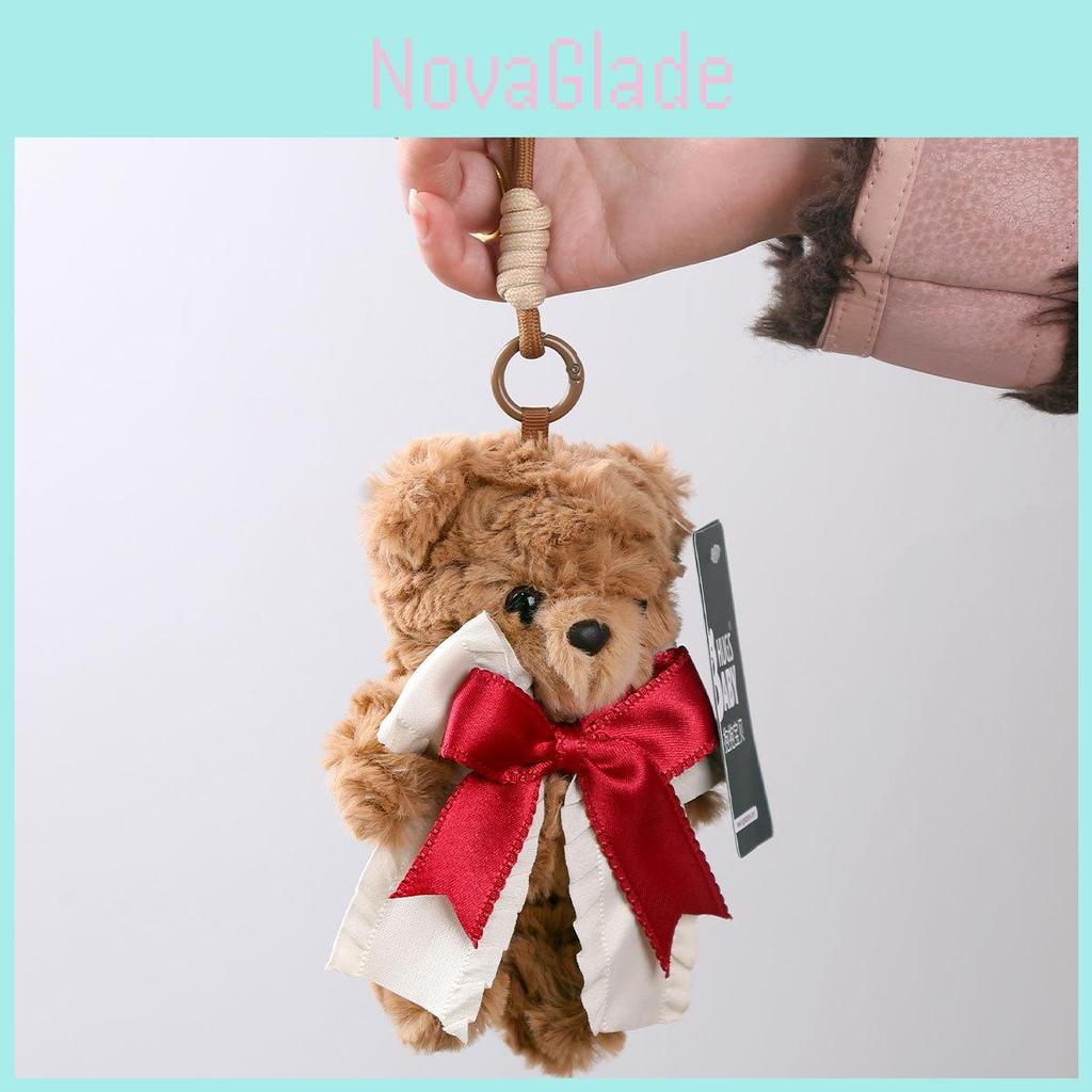 Cute Teddy Bear Ornament Plush Doll With Short Plush Material For Gift Giving
