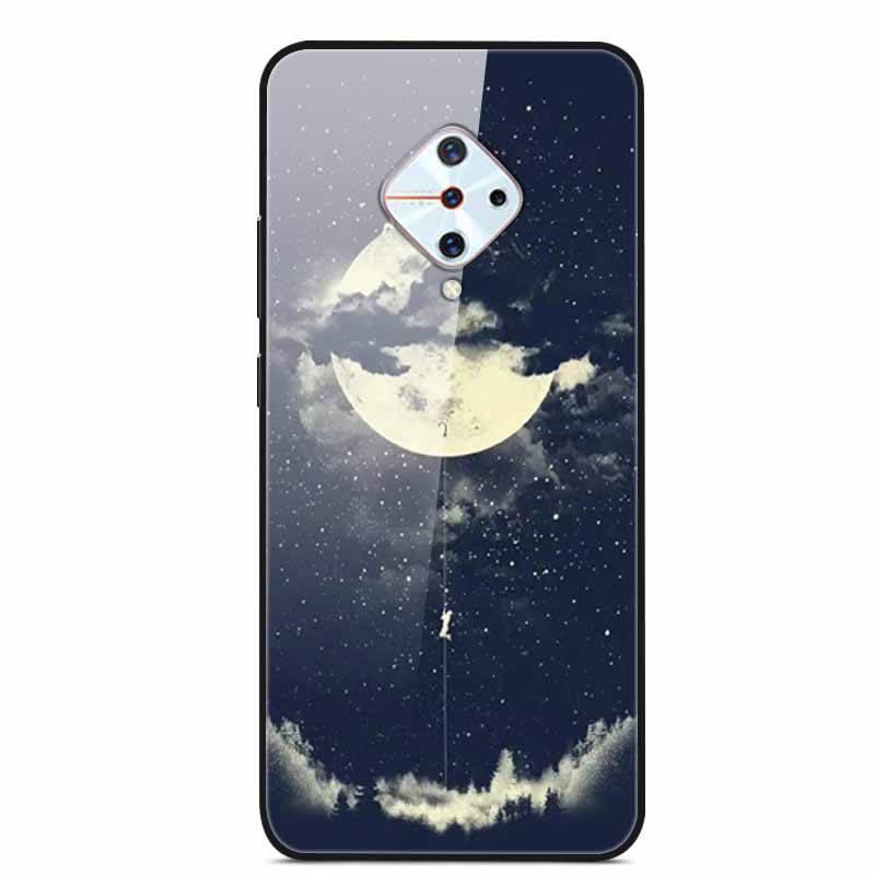 Tempered Glass Case For Vivo V17 Case Russia Glass Back Cover Soft Bumper For Vivo V17 Phone Cases V 17 Funda Y9s S1 Pro Coque